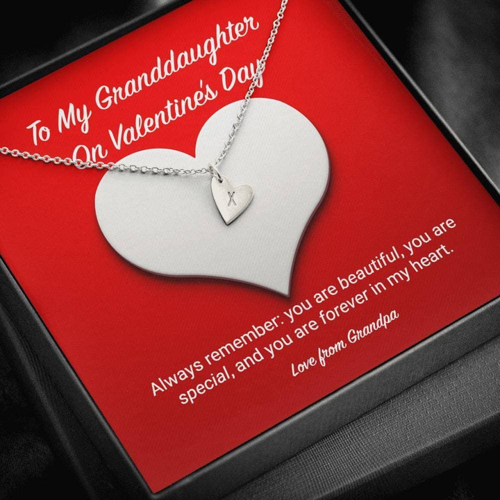 Red You Are Forever In My Heart Gift For Granddaughter Sweetest Hearts Necklace