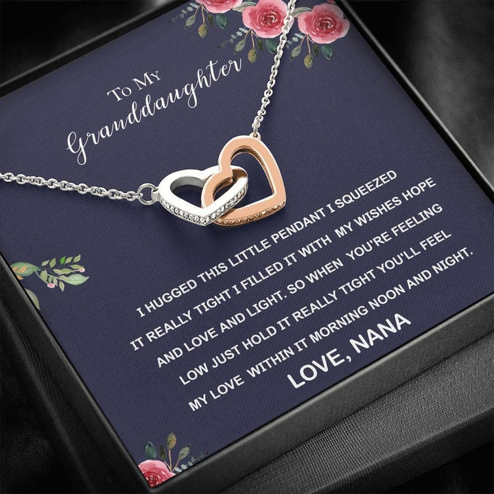 Interlocking Hearts Necklace Nana Gift For Granddaughter When You're Feeling Low