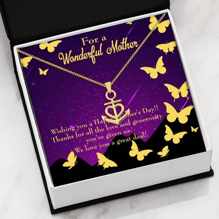We Love You A Great Deal Gift For Mother Anchor Necklace