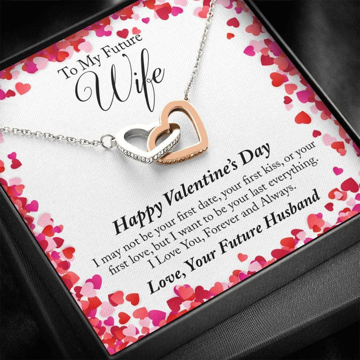 Interlocking Hearts Necklace Gift For Wife Your Last Everything