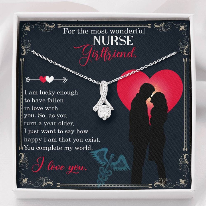 You Complete My World Gift For Nurse Girlfriend Alluring Beauty Necklace