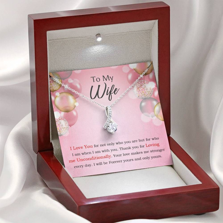 Thanks For Loving Me Unconditionally Gift For Wife Alluring Beauty Necklace