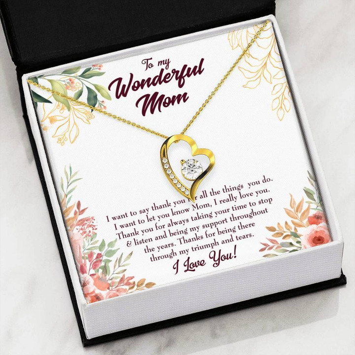 Thank For All Your Support Forever Love Necklace Gift For Mom