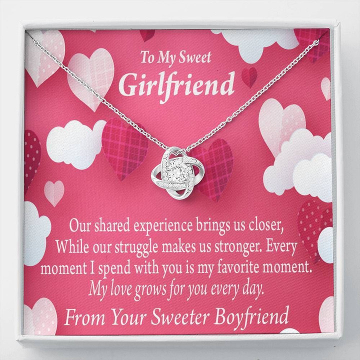 Love Knot Necklace Gift For Girlfriend Every Moment Spent With You