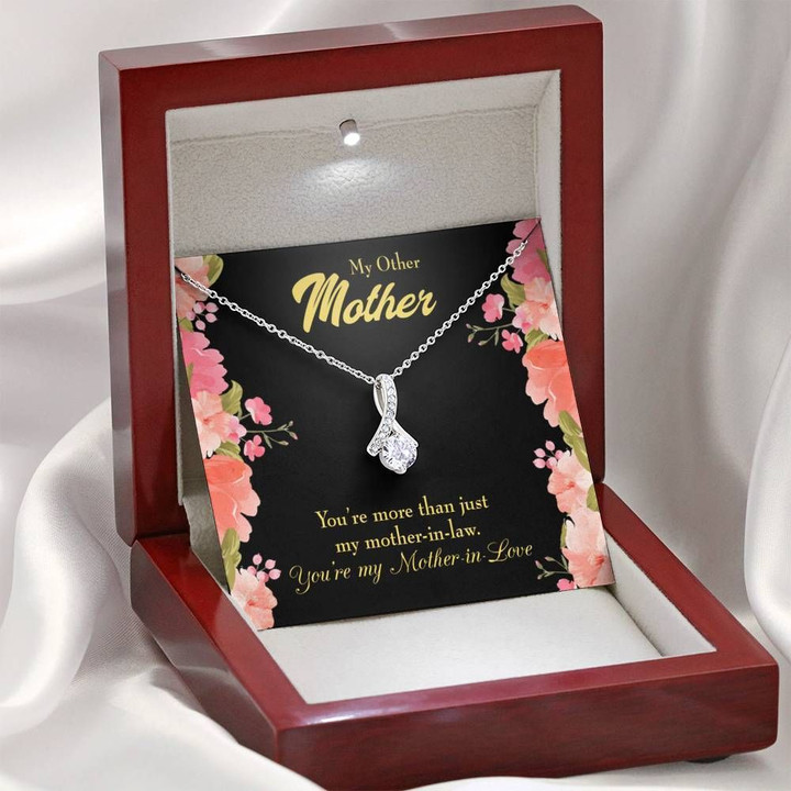 You Are My Mother In Love Gift For Mother In Law 14K White Gold Alluring Beauty Necklace