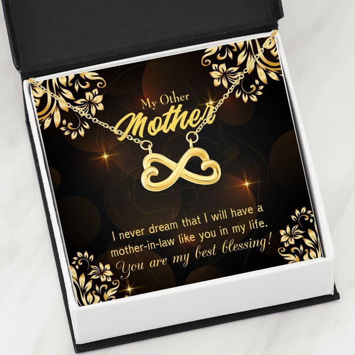 My Best Blessing Infinity Heart Necklace Gift For Mom