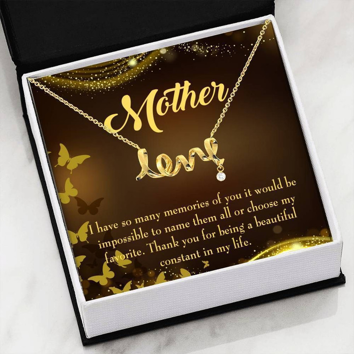 Thank You For Being A Beautiful Constant In My Life Gift For Mom Scripted Love Necklace