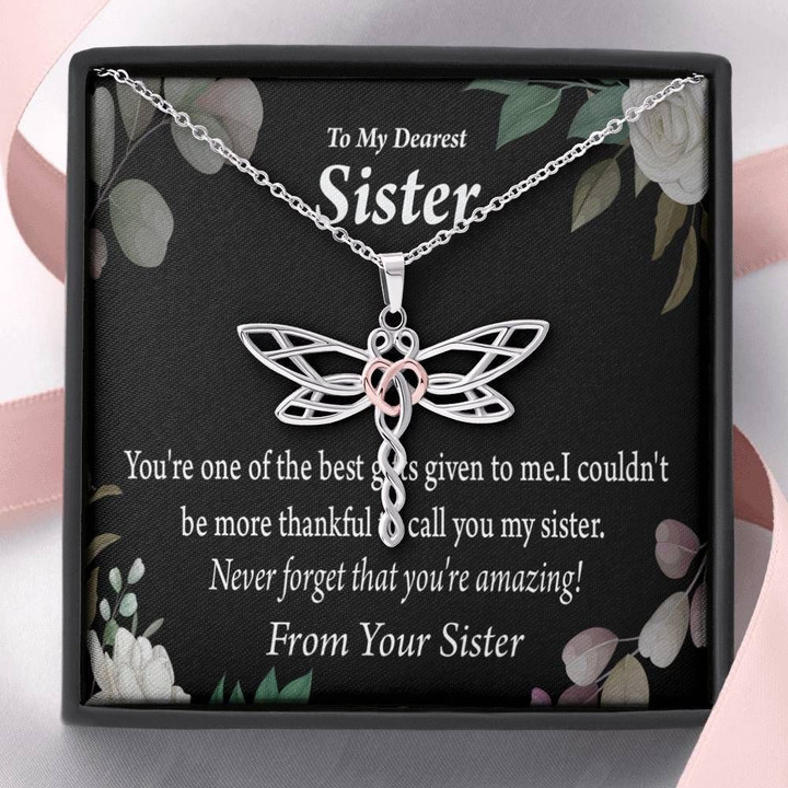 One Of The Best Gift Given To Me Dragonfly Dreams Necklace Gift For Sister
