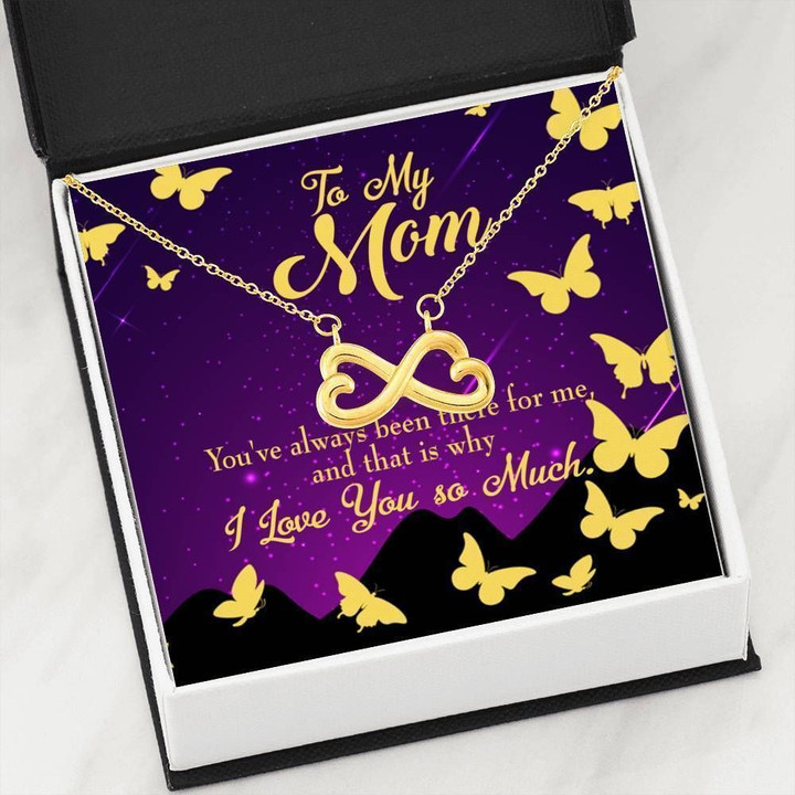 Infinity Heart Necklace Gift For Mom Always Been There