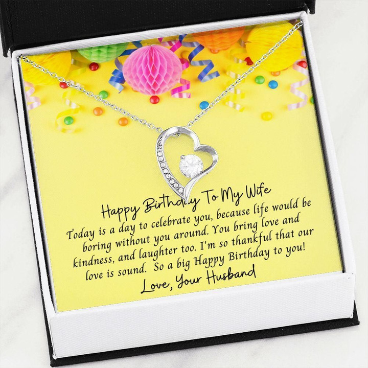 Thankful That Our Love Is Sound Birthday Gift For Wife Forever Love Necklace