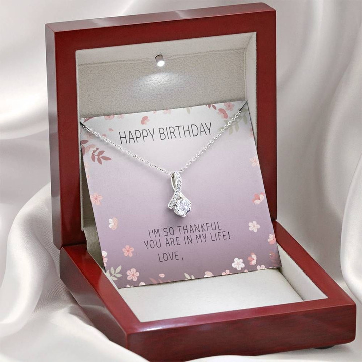 You Are In My Life Message Card Alluring Beauty Necklace Gift For Mom