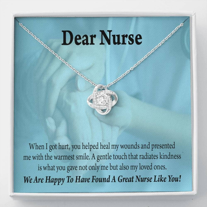 Love Knot Necklace Gift For Nurse When I Got Hurt