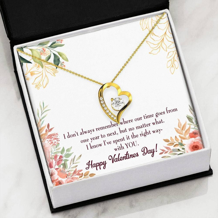 The Right Ways With Yo 18K Gold Forever Love Necklace Gift For Wife Forever Love Necklace Forever Love Necklace
