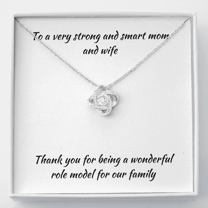 Thank You For Being A Wonderful Role Model Gift For Wife Love Knot Necklace