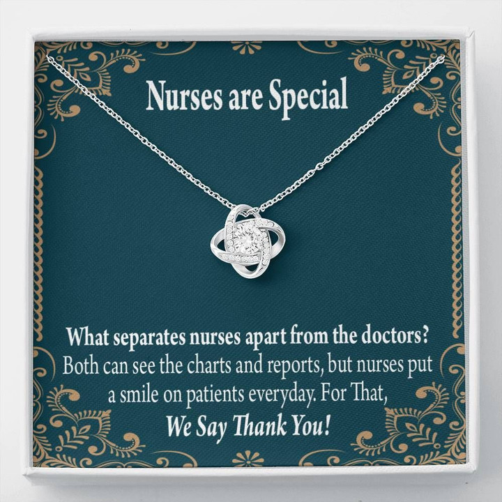 Love Knot Necklace Gift For Women Nurses Are Special