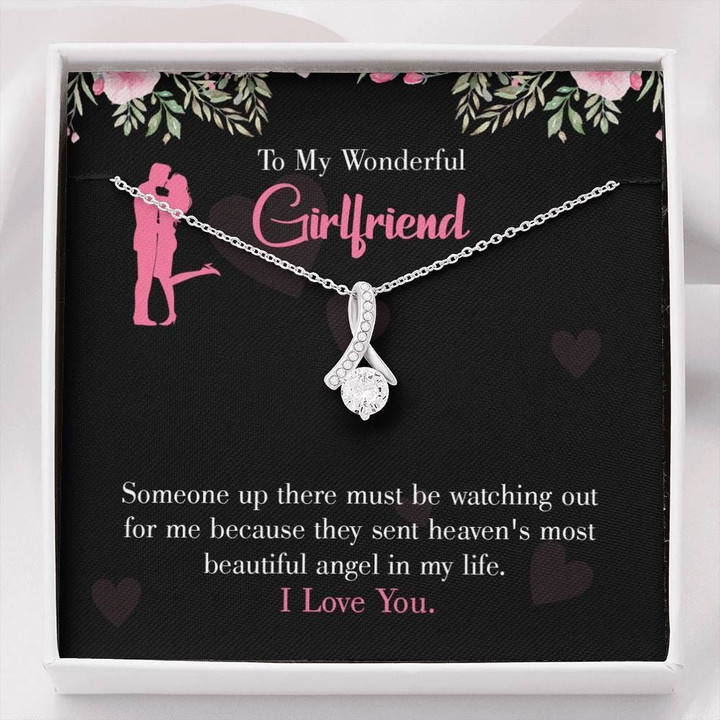 Message Card Alluring Beauty Necklace Gift For Hers Most Beautiful Angel In My Life