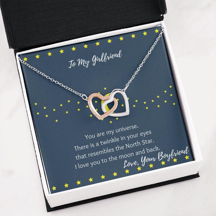 My Universe Interlocking Hearts Necklace Gift For Hers