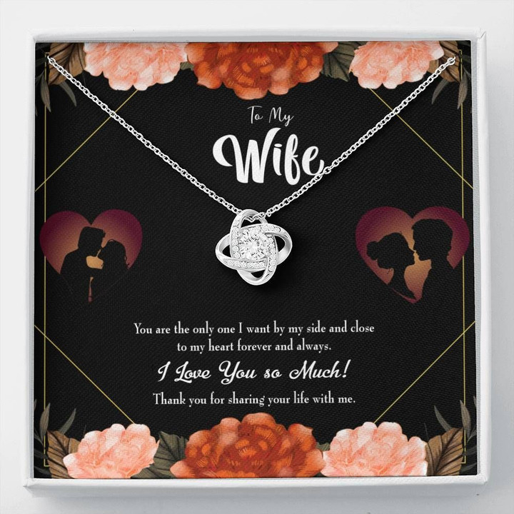 Thanks For During Your Life With Me Gift For Wife Love Knot Necklace