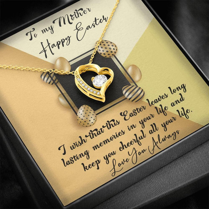 To My Mom Love You Always Happy Easter Forever Love Necklace
