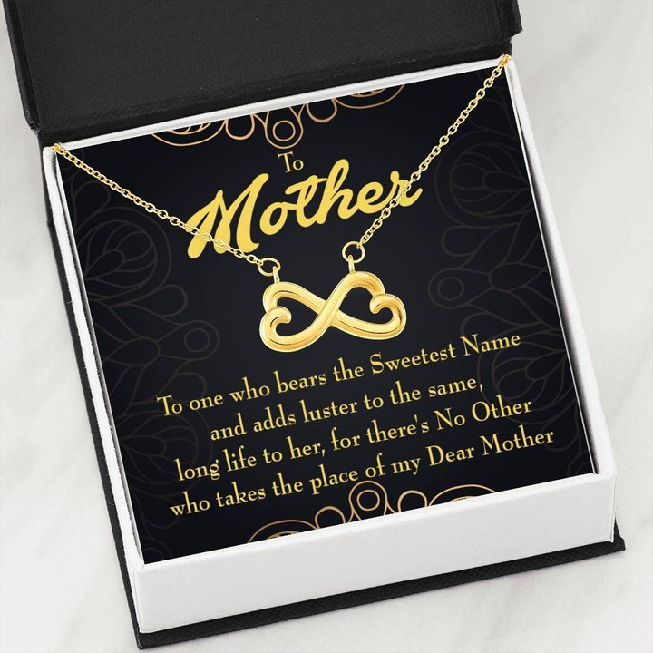 The Place Of My Dear Mother Infinity Heart Necklace Gift For Women
