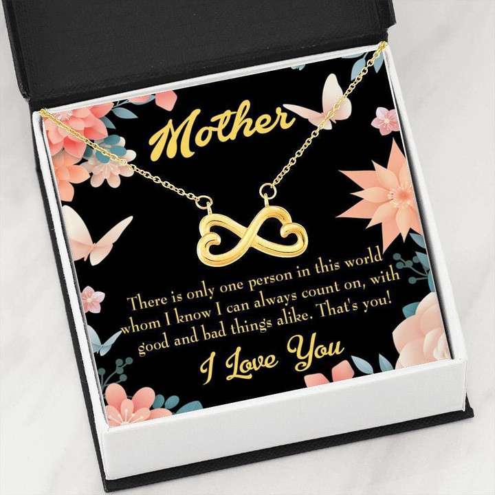 Infinity Heart Necklace Gift For Mom I Can Always Count On You