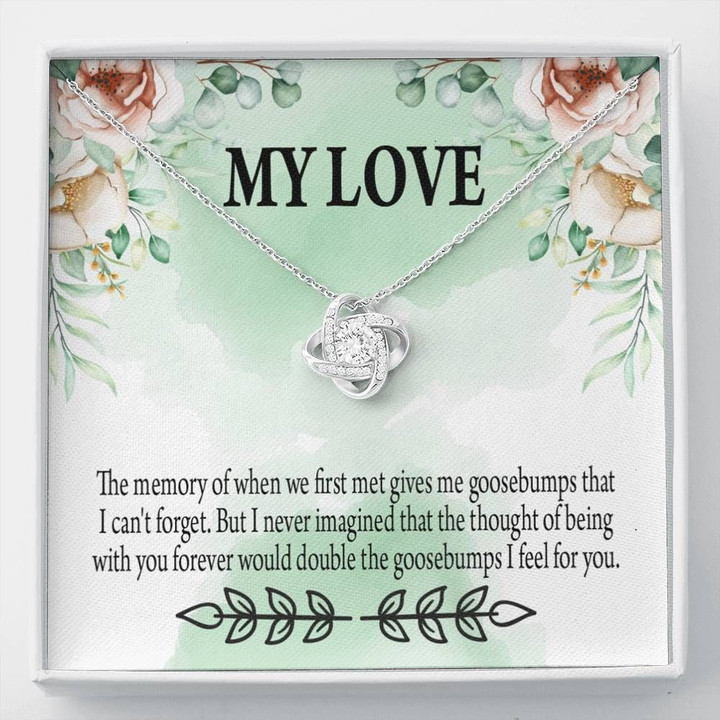 The Goosebumps I Feel For You Gift For Her Love Knot Necklace