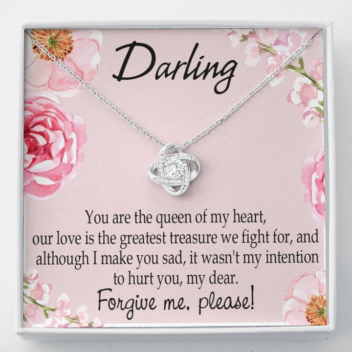 You Are The Queen Of My Heart Gift For Her Love Knot Necklace