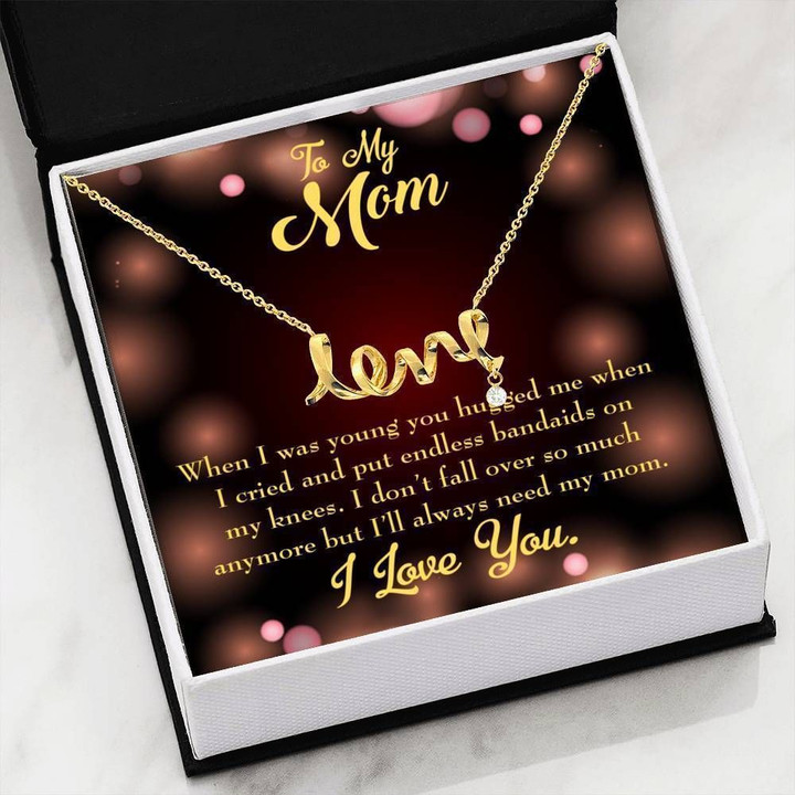 When I Was Young Scripted Love Necklace Gift For Mom
