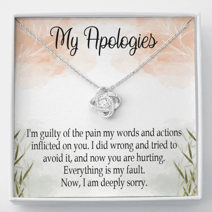 My Apologies Love Knot Necklace Gift For Women