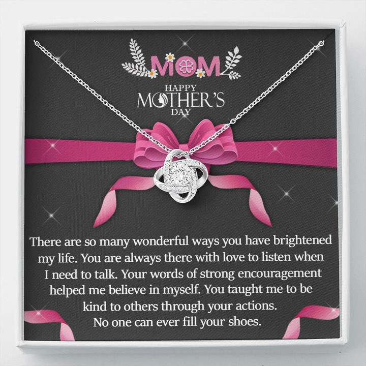 No One Can Ever Fill Your Shoes Gift For Mom Love Knot Necklace