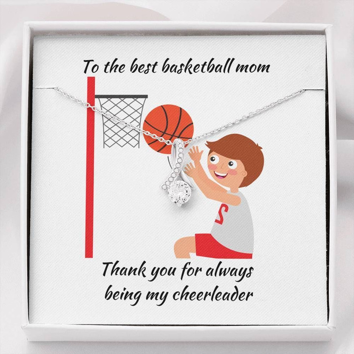 Thanks For Always Being My Cheerleader Gift For Basketball Mom Alluring Beauty Necklace