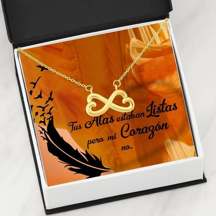 Tus Alas Estaban Listas Infinity Heart Necklace Gift For Women
