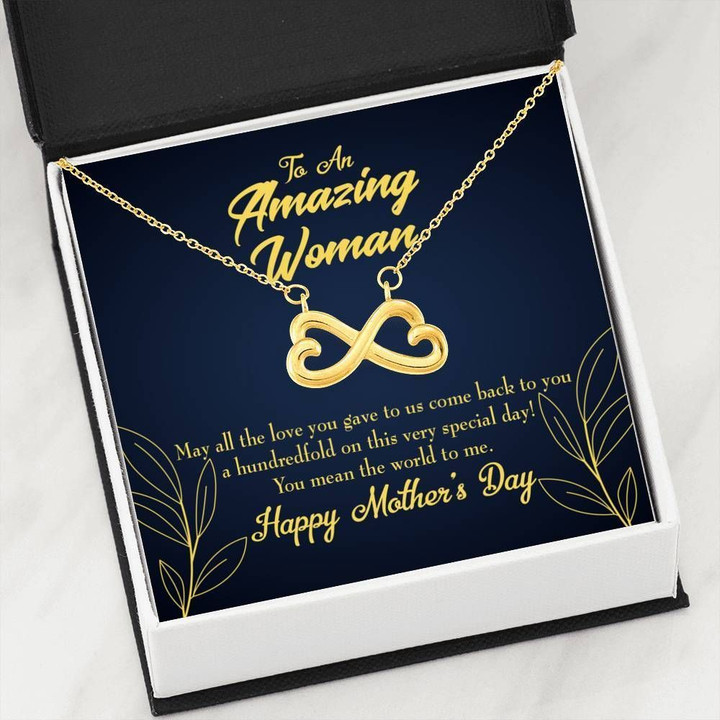 May All The Love You Gave Infinity Heart Necklace Gift For Mom