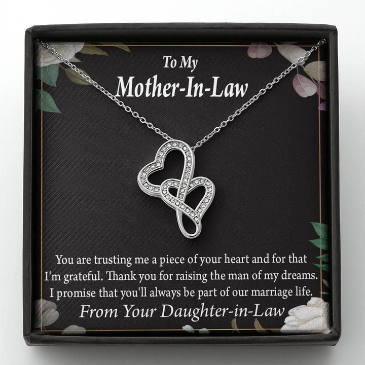 You Are Trusting Me Gift For Mother In Law Double Hearts Necklace