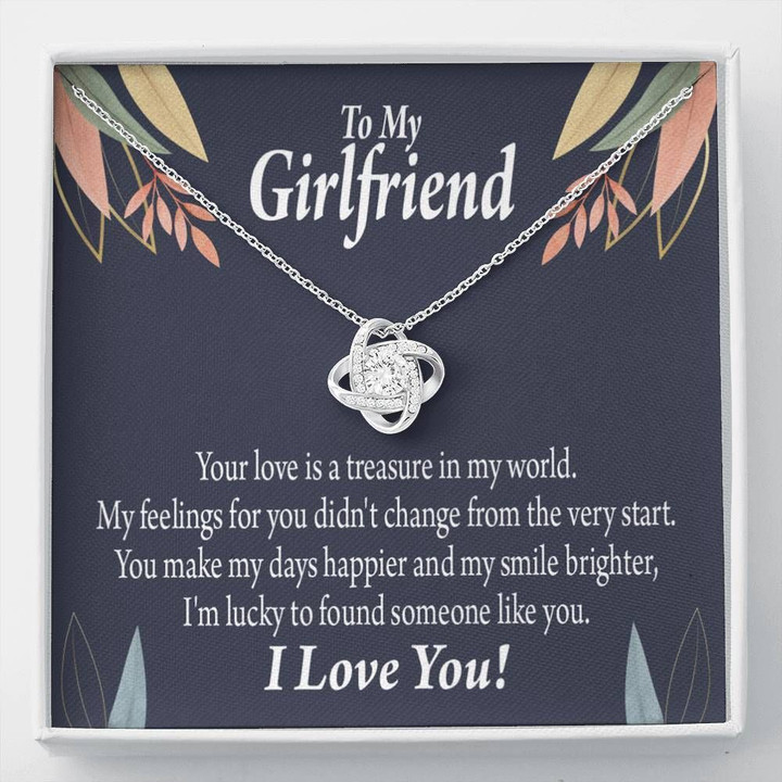 Love Knot Necklace Gift For Girlfriend My Treasure