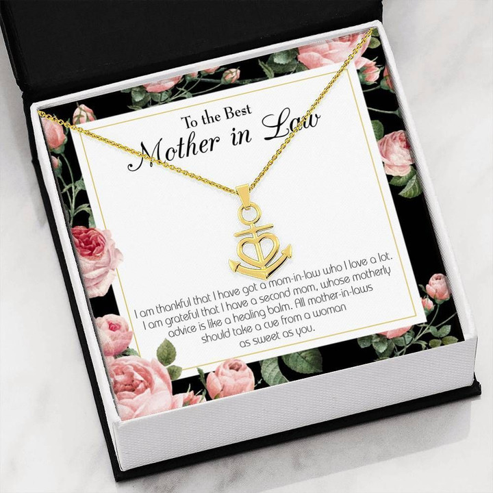 To The Best Mother In Law Sweet Woman Anchor Necklace