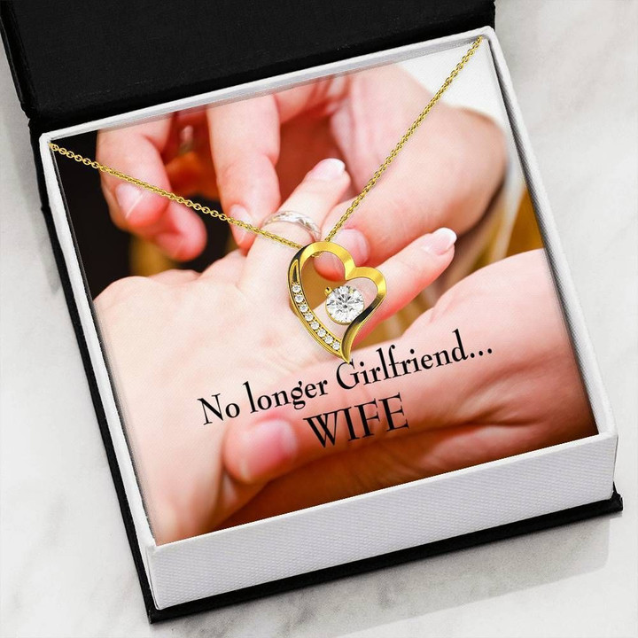 No Longer Girlfriend Gift For Wife 18K Gold Forever Love Necklace