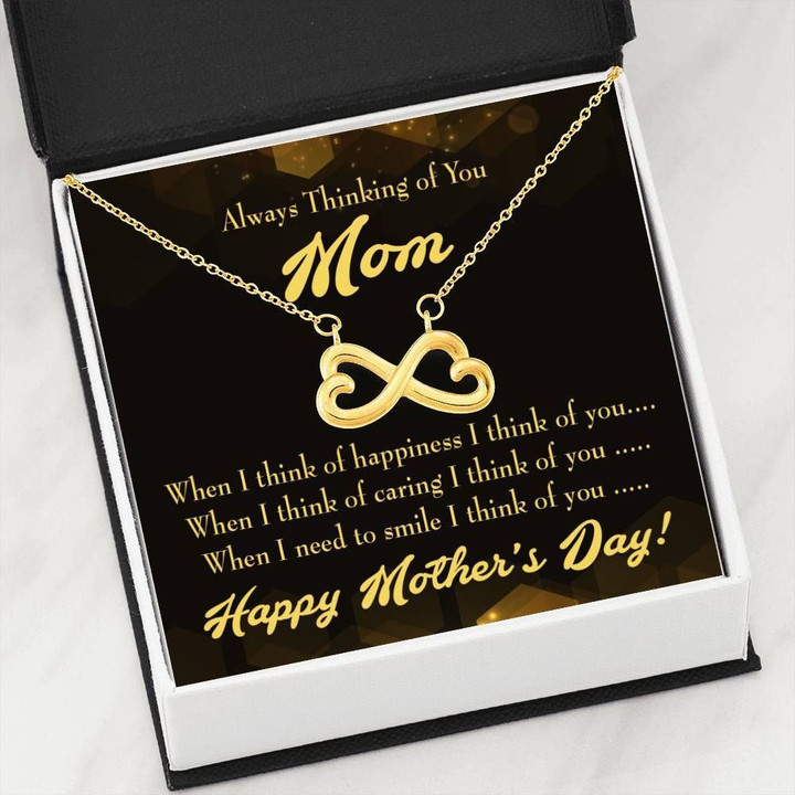 Infinity Heart Necklace Gift For Mom Thinking Of You