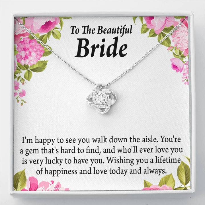 Love Knot Necklace Gift For Bride A Lifetime Of Happiness