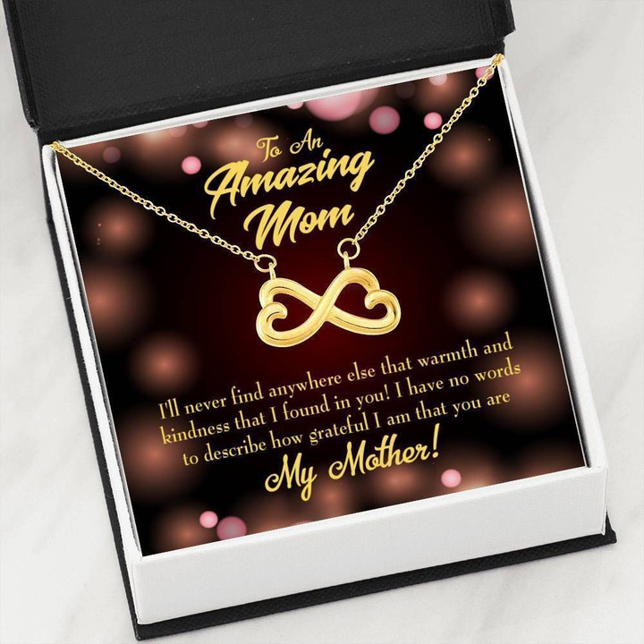 Infinity Heart Necklace Gift For Mom Warmth And Kindness