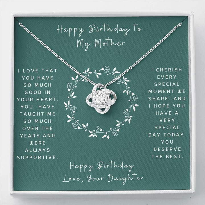 You Have Taught Me So Much Gift For Mom Love Knot Necklace