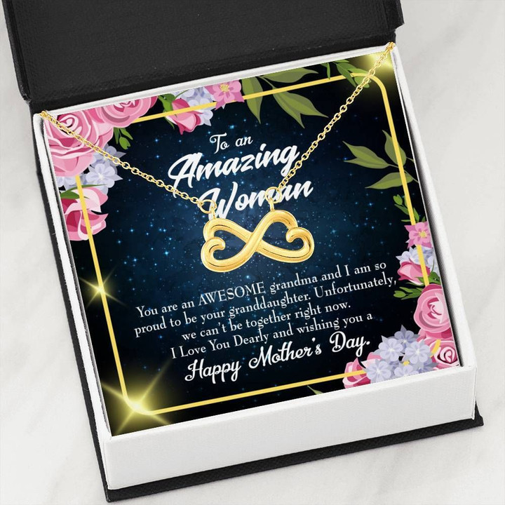 Infinity Heart Necklace Gift For Mom You Are An Awesome