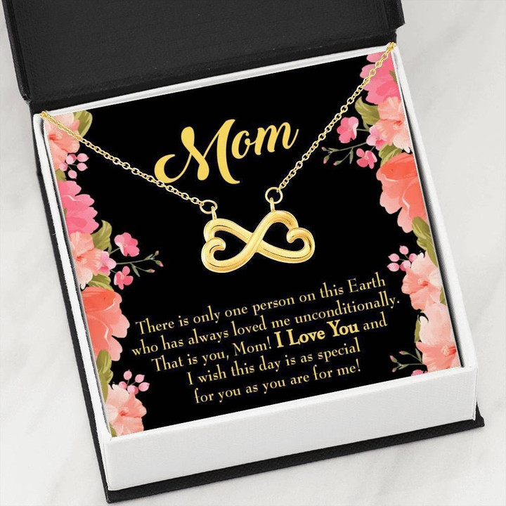 Thank For Always Loving Me Infinity Heart Necklace Gift For Mom