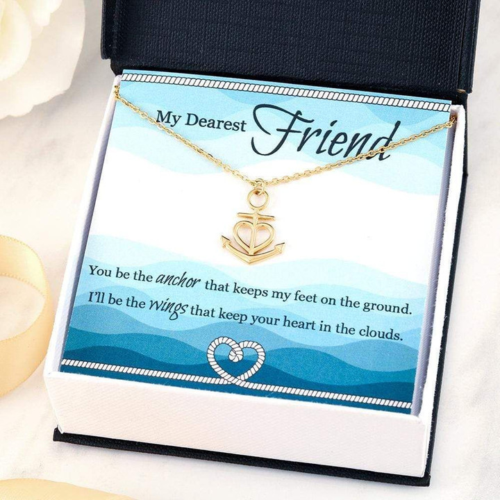 You Be The Anchor Message Card Anchor Necklace Gift For Friend Best Friend