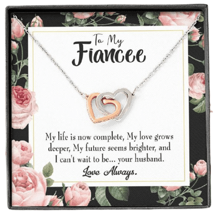 Interlocking Hearts Necklace Gift For Wife Future Wife Future Is Brighter
