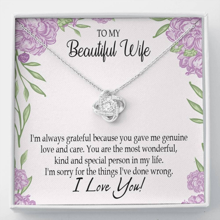 You Are The Most Wonderful Gift For Wife Love Knot Necklace