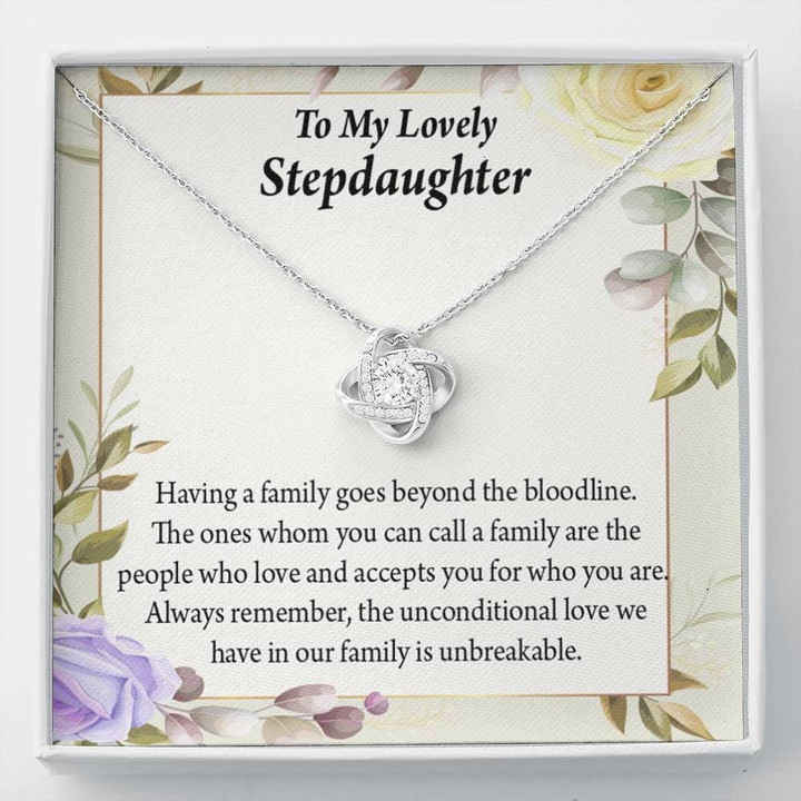 Love Knot Necklace Gift For Stepdaughter The Unconditional Love We Have