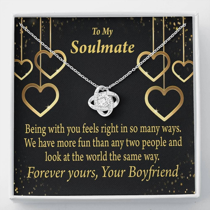 Love Knot Necklace Gift For Girlfriend Life Is Good With You In It