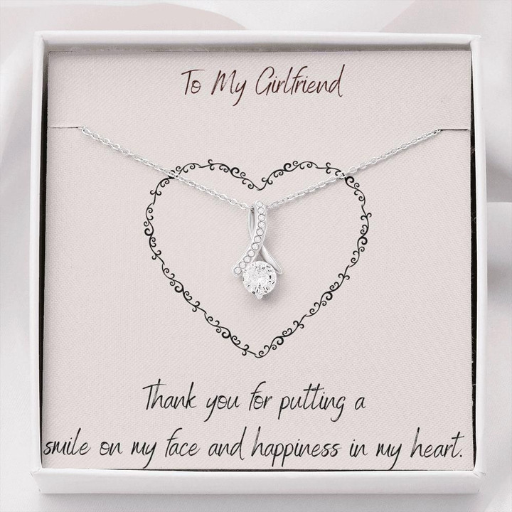 Thank You For Putting A Smile One My Face Gift For Girlfriend Alluring Beauty Necklace
