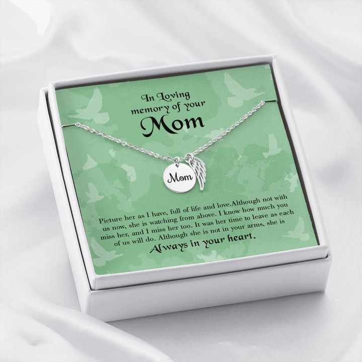 Mom Remembrance Angel Wing Necklace Full Of Life Mother